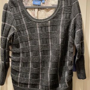 Simply Vera sweater with silk backing. Size medium
